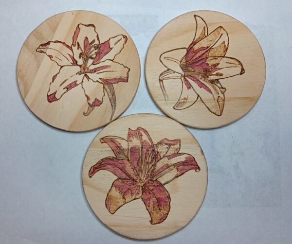 Pyrographic Wood Coasters - Image 2