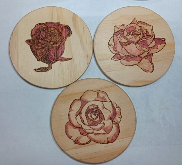Pyrographic Wood Coasters