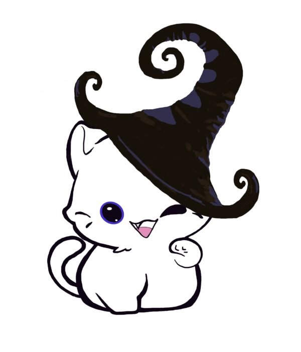 Winking Kitty Ten-Digital Art